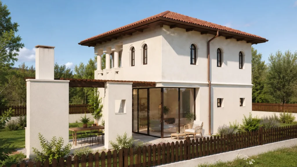 Proiect de casă inspirată din arhitectura tradițională românească