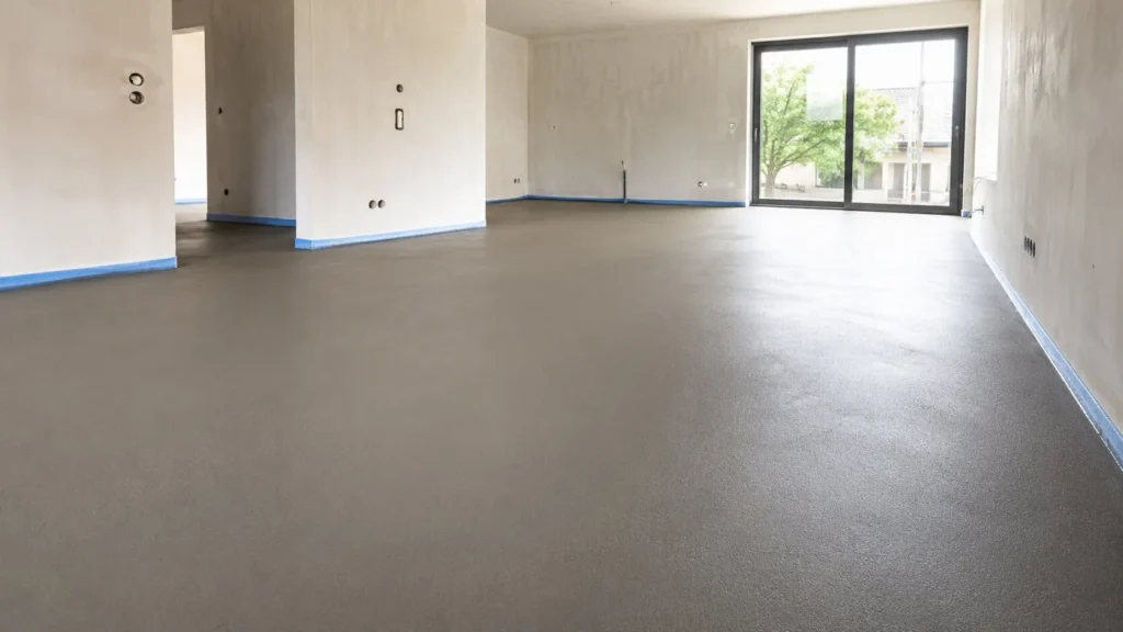 Interior de casă pregătit pentru turnarea șapei