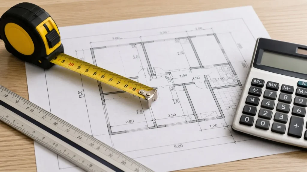 Plan de casă folosit pentru calculul bugetului de construcție