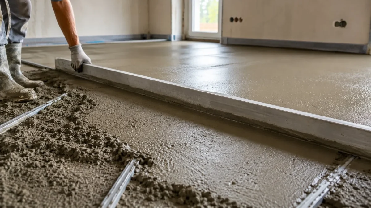 Nivelarea șapei de egalizare în interiorul casei